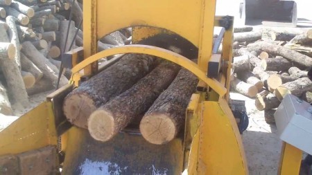 Γραμμή τεμαχισμού καυσόξυλων-Firewood processor